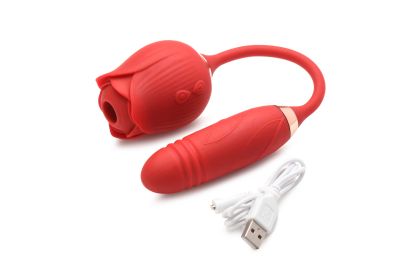tBloomgasm Romping Rose Suction and Thrusting Vibrator