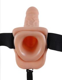 Fetish Fantasy Series 9 Inch Vibrating Hollow Strap on With Balls