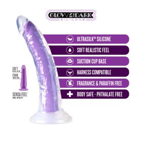 Neo Elite Glow in the Dark  Light  7 Inch Silicone Dual Density Dildo