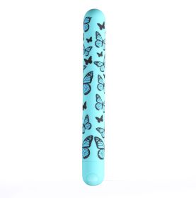 Monarch X Long Butterfly Print Bullet  Blue