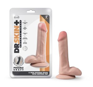 Dr. Skin Plus  6 Inch Posable Dildo With Balls